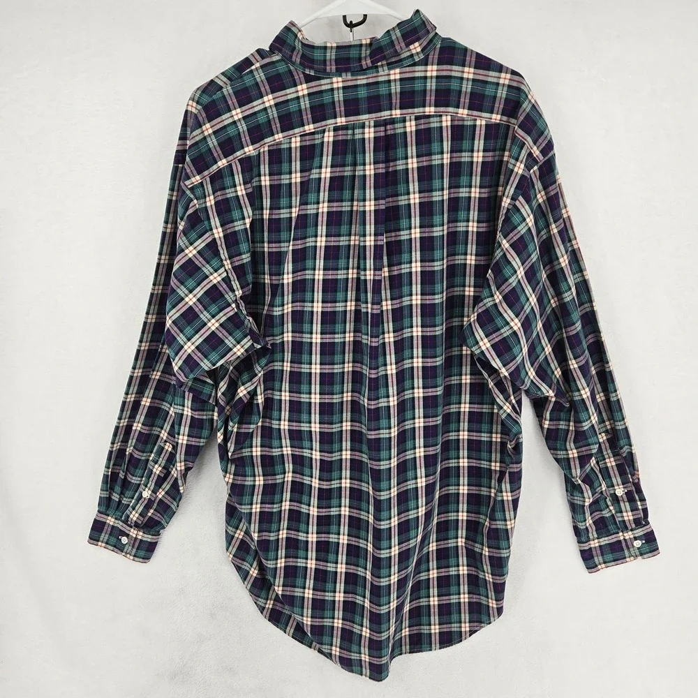 Ralph Lauren Shirt Mens Large Multicolor Plaid Blake Button Down‎ Cotton Casual